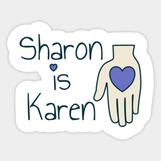 Sharing is Caring - hand with heart Sticker